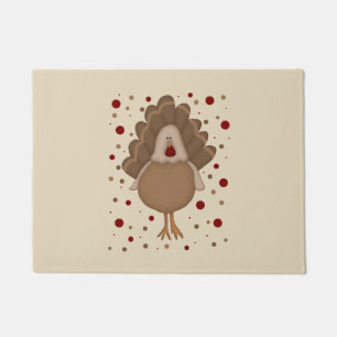 Cute Turkey Thanksgiving  Doormat
