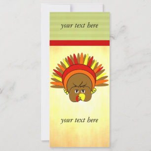 Cute Turkey Thanksgiving Rack Card
