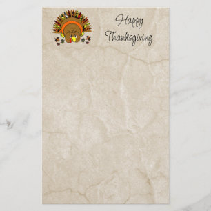 Cute Turkey Thanksgiving Stationery
