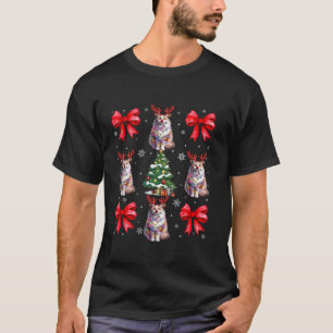 Cute Turkish Van Cat Lover Coquette Red Bow Christ T-Shirt