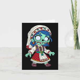 Cute Turkish Zombie Note Card