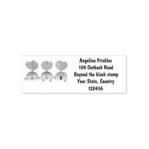 Cute turnip vegetable trio singing cartoon self-inking stamp