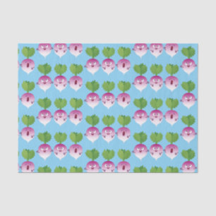 Cute turnip vegetable trio singing cartoon tissue paper