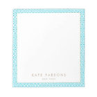 Cute Turquoise Lattice Pattern Notepad