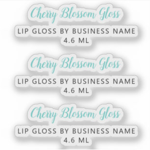 Cute Turquoise Script Clean Lip Gloss Makeup
