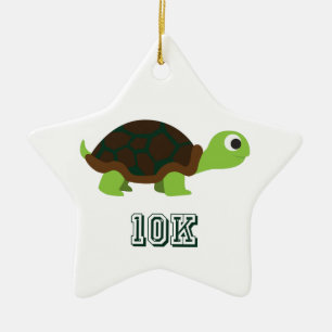 Cute Turtle 10K Ceramic Ornament