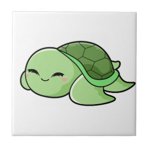 Cute Turtle 1 Ceramic Tile