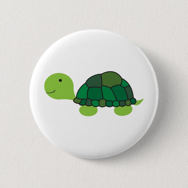 Cute Turtle 6 Cm Round Badge (Front)