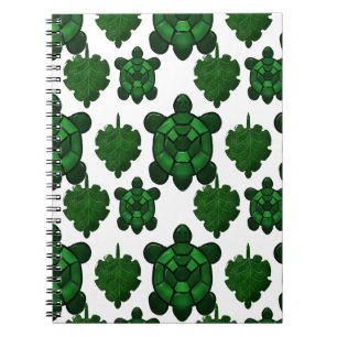 Cute turtle and leaves pattern notebook