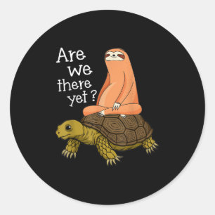 Cute Turtle And Sloth Back to School gift From Mum Classic Round Sticker