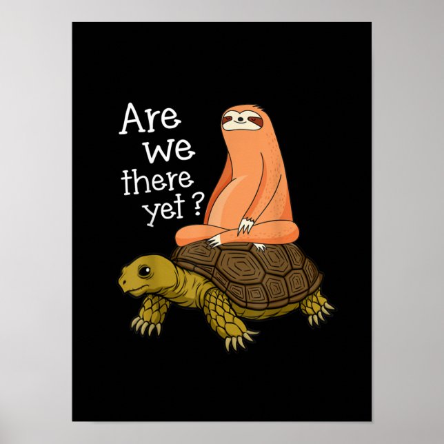 Cute Turtle And Sloth Back to School gift From Mum Poster (Front)