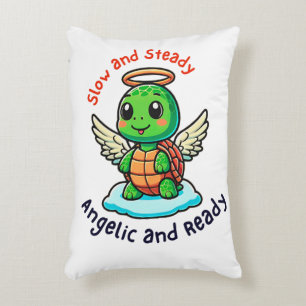 Cute Turtle Angel with Wings Cartoon Decorative Cushion