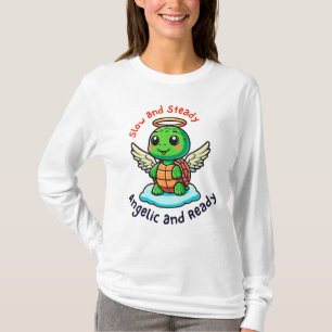 Cute Turtle Angel with Wings Cartoon T-Shirt