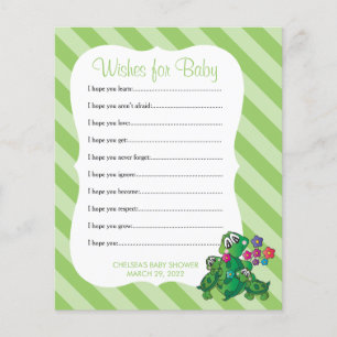 Cute Turtle Baby Shower - Wishes Flyer