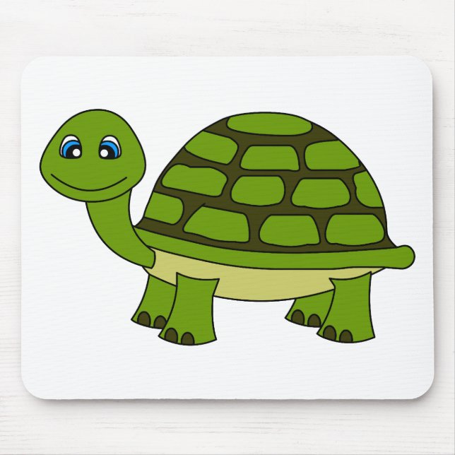 Cute Turtle Cartoon Mouse Pad (Front)