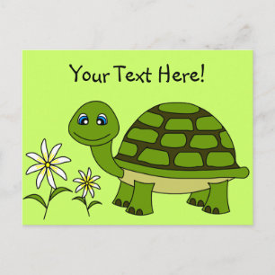 Cute Turtle Cartoon Postcard