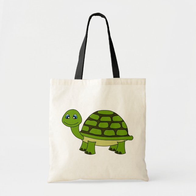 Cute Turtle Cartoon Tote Bag (Front)