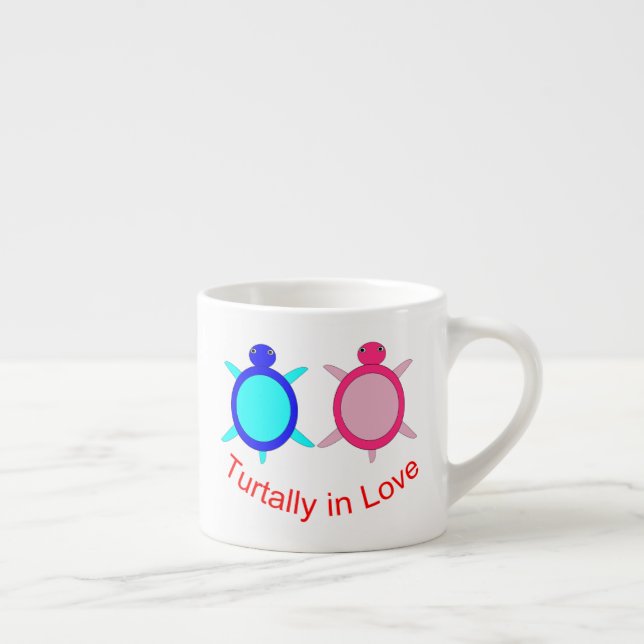 Cute Turtle Couple Espresso Cup (Right)