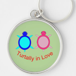 Cute Turtle Couple Key Ring