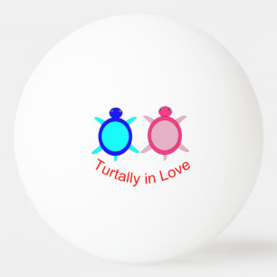 Cute Turtle Couple Ping Pong Ball