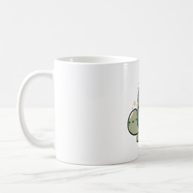 Cute turtle Delight � Cute Animal Art Coffee Mug (Left)
