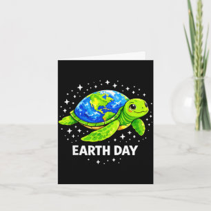 Cute turtle earth day planet lover environmental  card