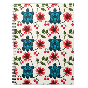 Cute Turtle Floral pattern Notebook