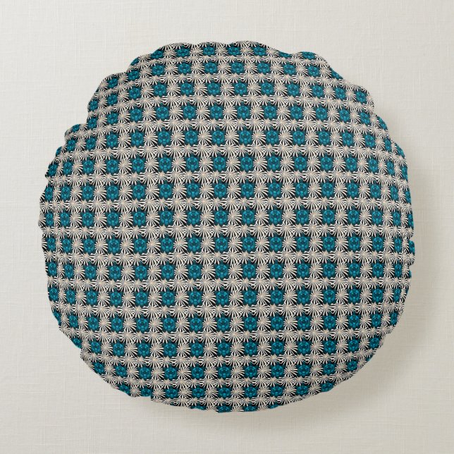 Cute Turtle Floral pattern  Round Cushion (Front)