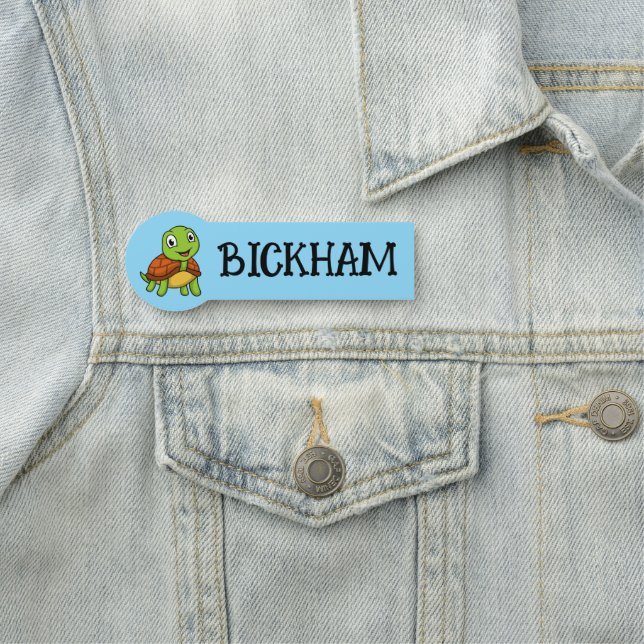 Cute Turtle Funny back to school  Name Tag (In Situ)