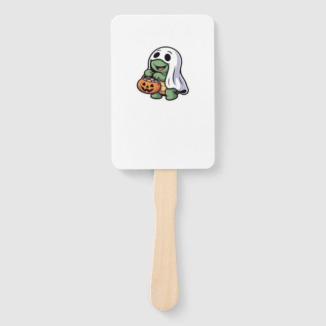Cute Turtle Ghost Costume � Adorable Halloween Tri Hand Fan (Front)