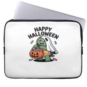 Cute Turtle Ghost Costume � Adorable Halloween Tri Laptop Sleeve