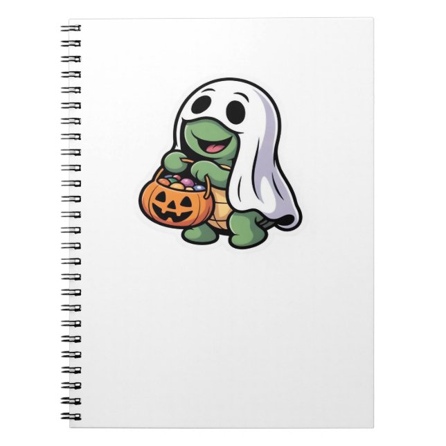 Cute Turtle Ghost Costume � Adorable Halloween Tri Notebook (Front)
