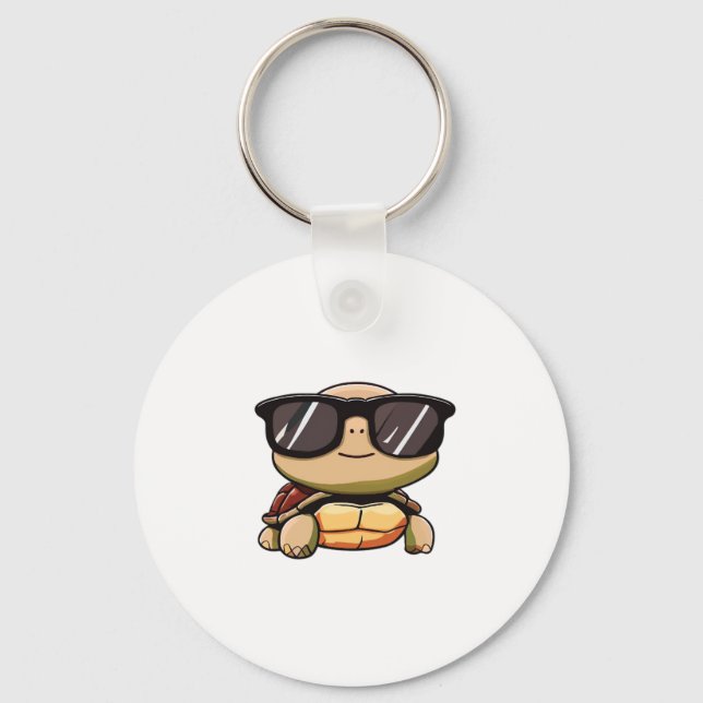 Cute Turtle Halloween 2023 sunglasses Costume Over Key Ring (Front)