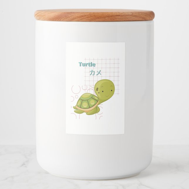 Cute Turtle-Kawaii collection Food Label (Front)