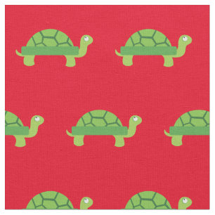Cute Turtle Kid Baby Nursery Red Tortoise Fabric
