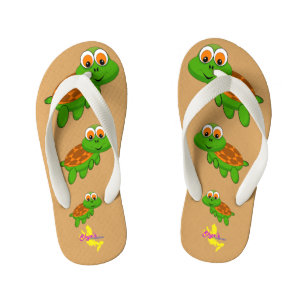 Cute Turtle Kid's Thongs