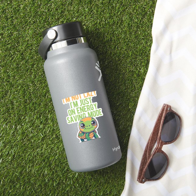 Cute Turtle, Lazy Turtle, On Energy Saving Mode (HydroFlask Insitu)