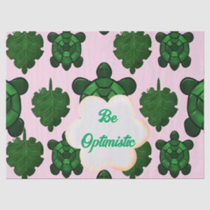 Cute Turtle Leaves Seamless Pattern, Tropical  Tissue Paper