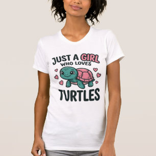 Cute Turtle Lover Girl Vintage Engraving Shirt Des