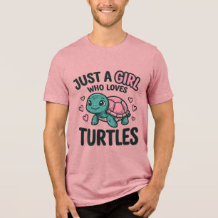 Cute Turtle Lover Girl Vintage Engraving Shirt Des