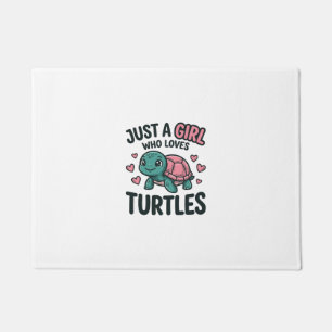 Cute Turtle Lover Girl Vintage Engraving Shirt Des Doormat