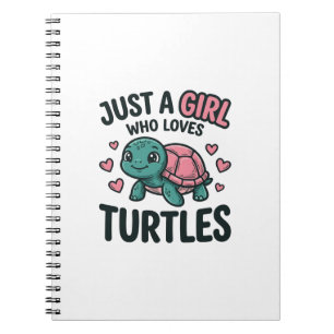 Cute Turtle Lover Girl Vintage Engraving Shirt Des Notebook