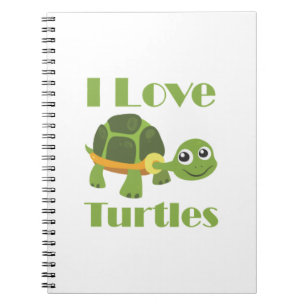 Cute Turtle loving Kid Reptile Fan Notebook