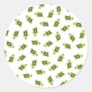 Cute turtle pattern  classic round sticker