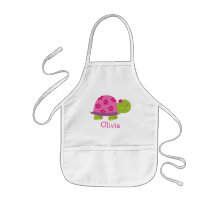 Cute Turtle Personalised Apron for Girls