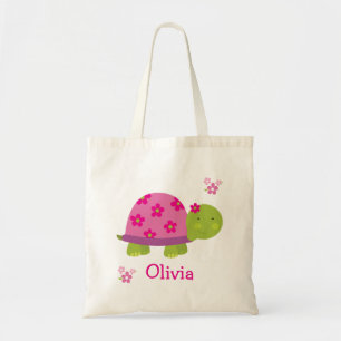 Cute Turtle Personalised Bag Tote for Girl