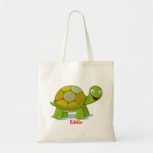 Cute Turtle Personalised Girl Tote Bag