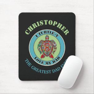 Cute turtle ‘play on words’ personalised mouse pad