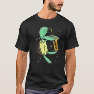 Cute Turtle Playing Saxophone T-Shirt