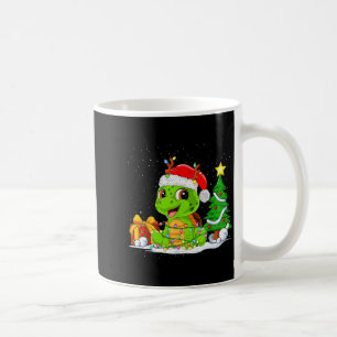 Cute Turtle Santa Christmas Tree Lights Xmas Pajam Coffee Mug